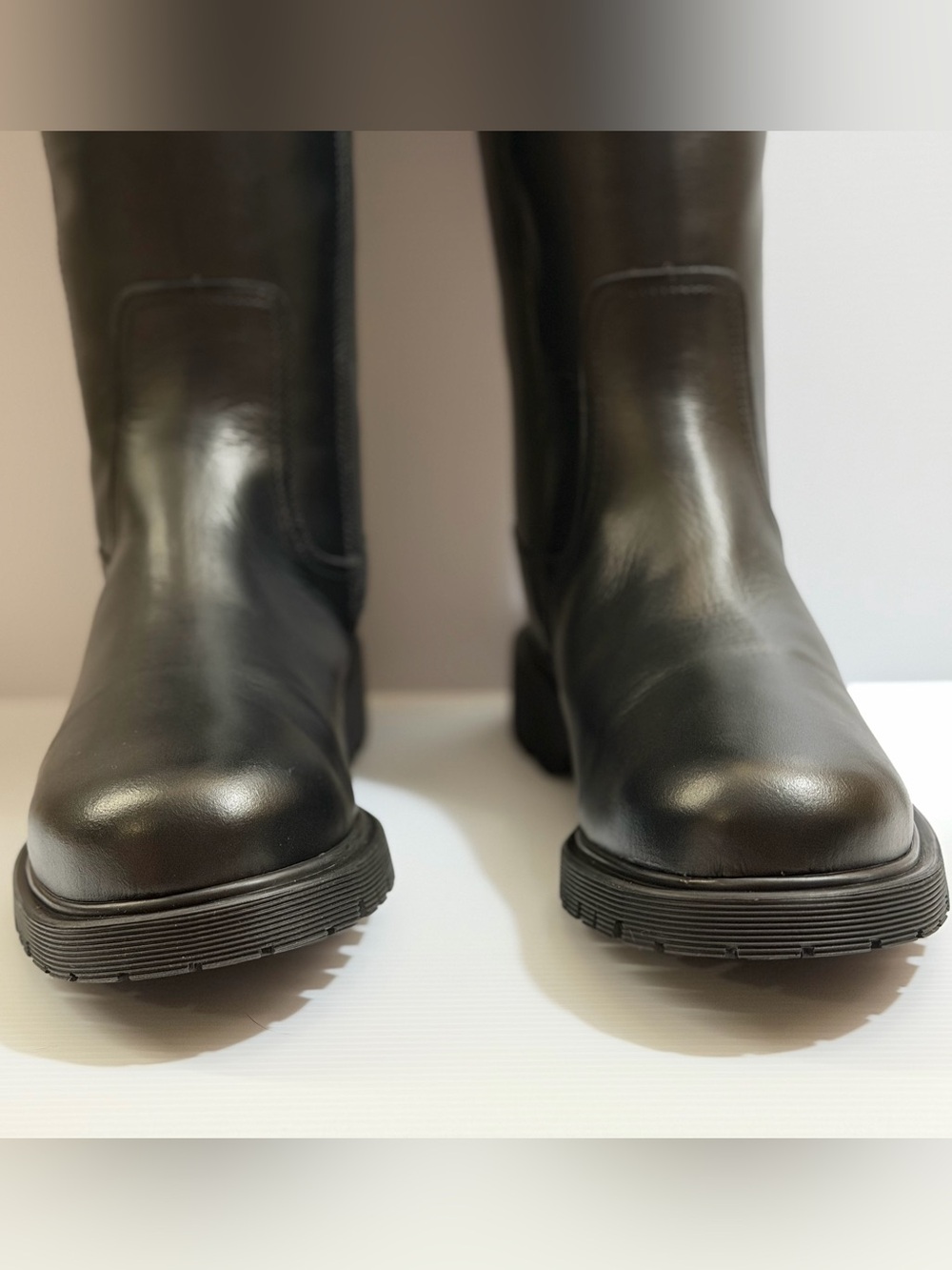 La Canadienne "Harry" Waterproof Black Leather Shearling-Lined Knee-High Boots - Picture 2 of 15